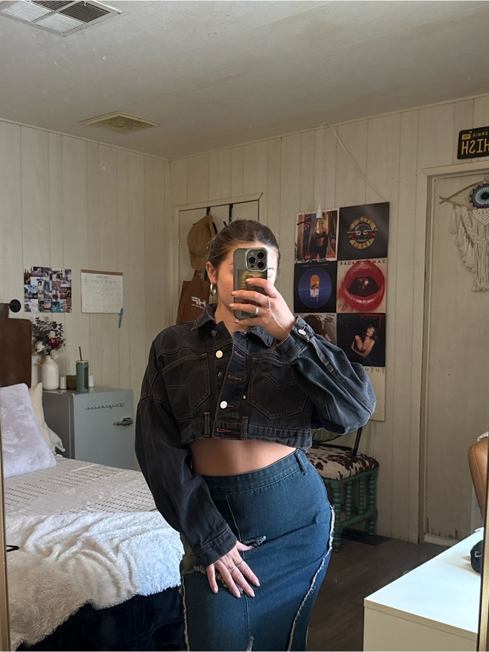 Fashion Nova Charcoal Denim Jacket